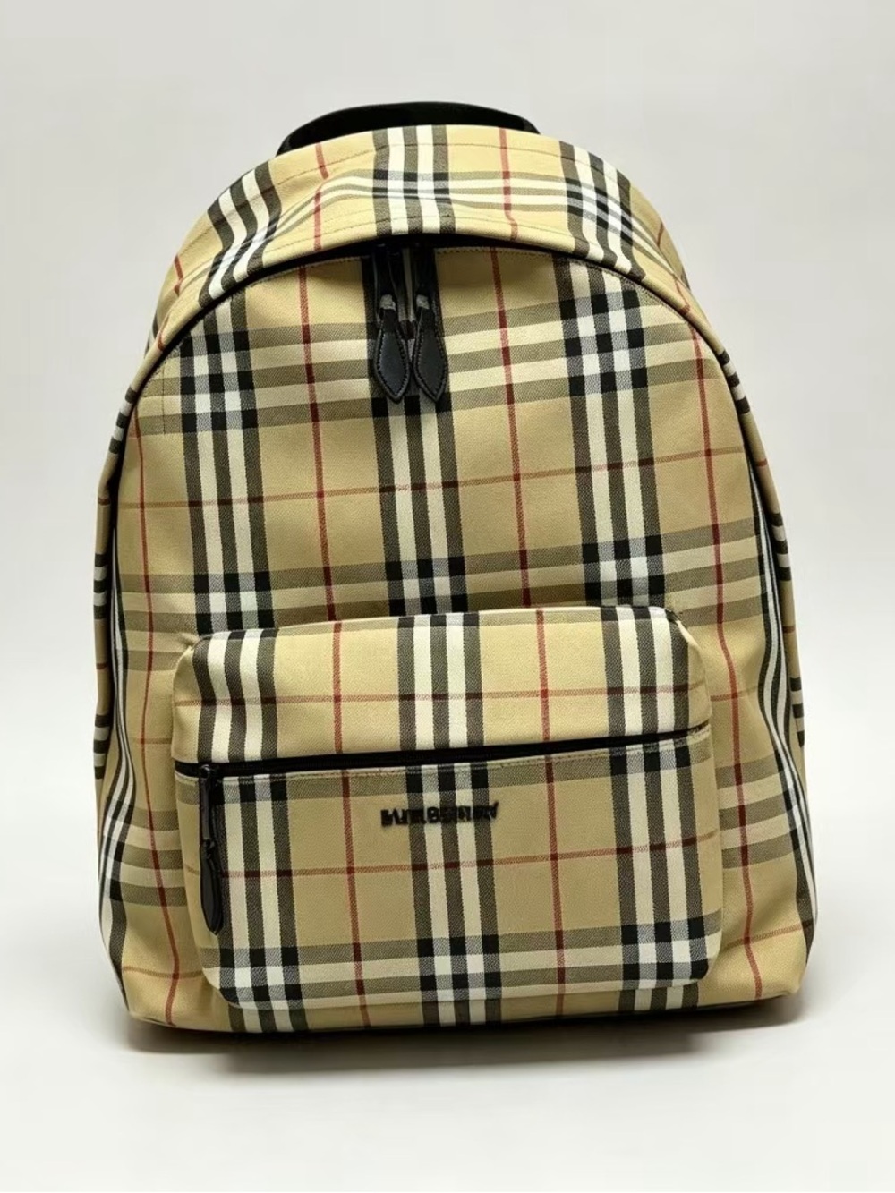 Burberryy Beige and Black Vintage Check Backpack